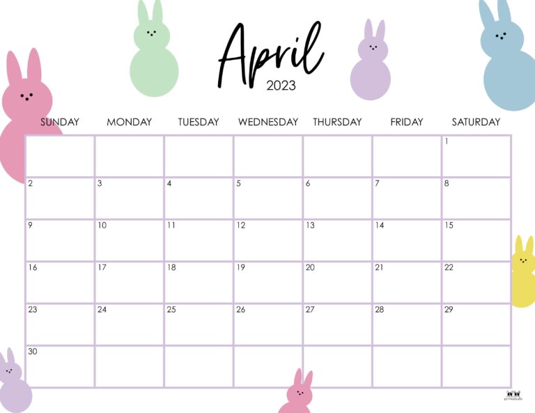 April 2023 Calendars 50 FREE Printables Printabulls