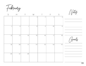 February 2023 Calendars - 50 FREE Printables | Printabulls