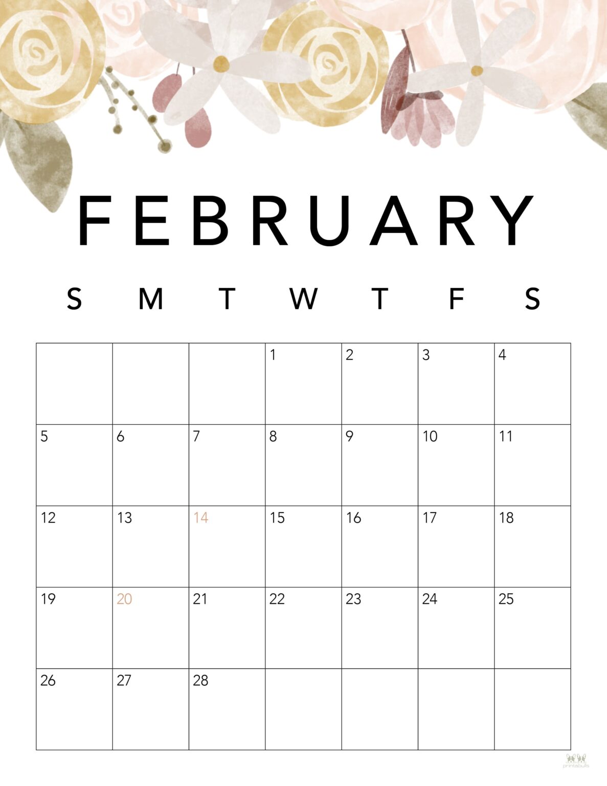 February 2023 Calendars - 50 FREE Printables | Printabulls