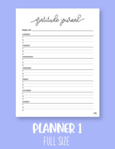 Gratitude Journal Planner Pages - 2025 Planner Pages 