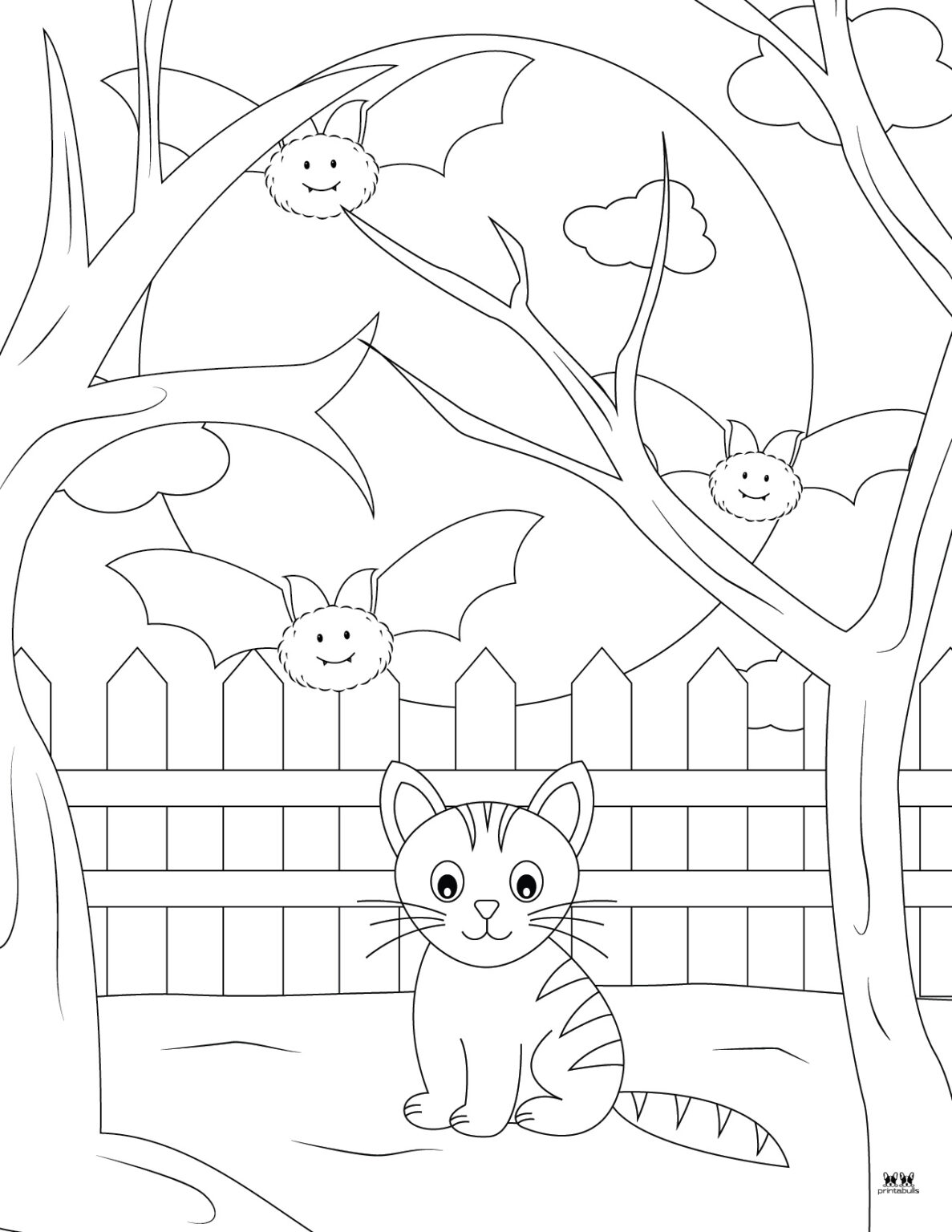 Halloween Cat Coloring Pages - 25 FREE Pages | Printabulls