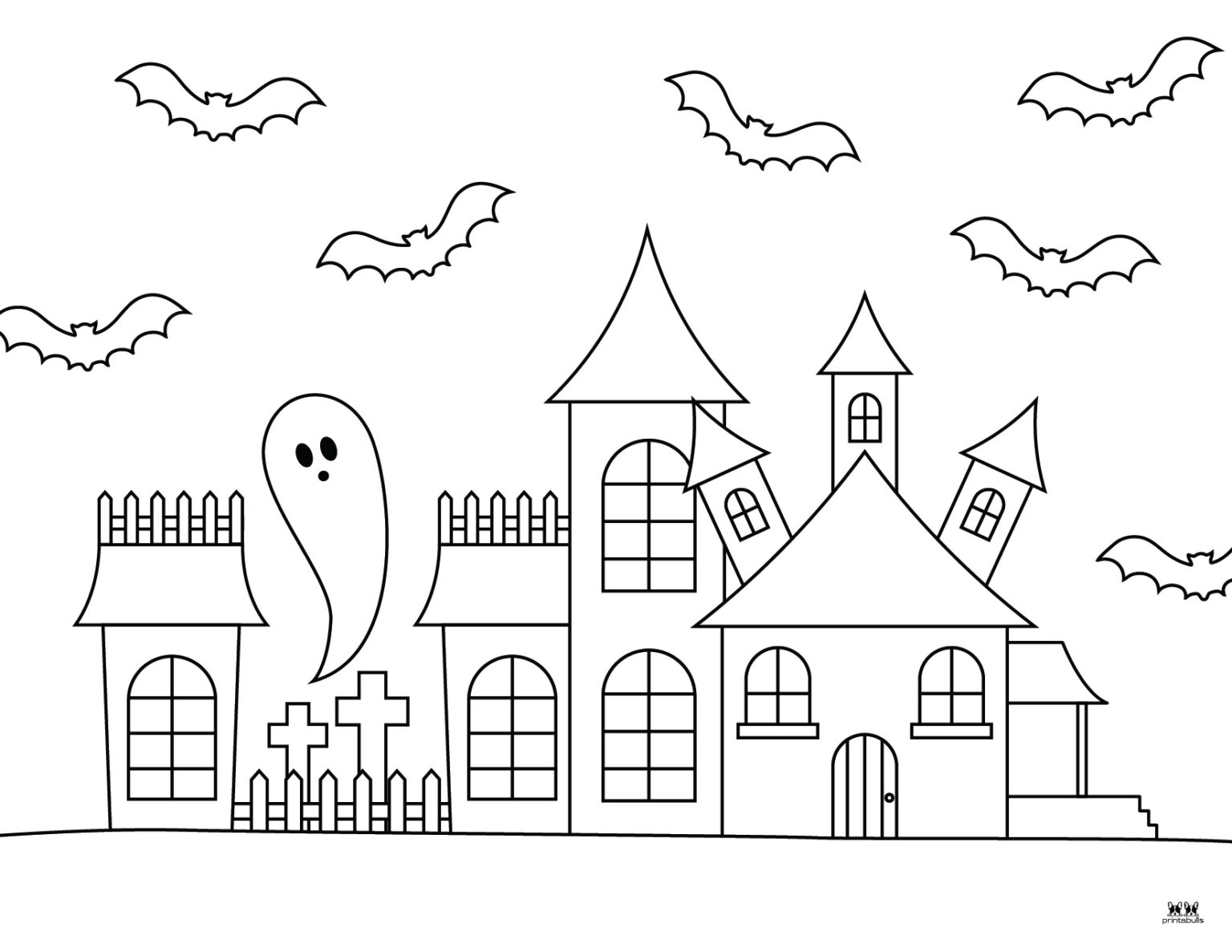 Haunted House Coloring Pages - 25 FREE Pages | Printabulls