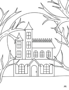 Haunted House Coloring Pages - 25 FREE Pages | Printabulls