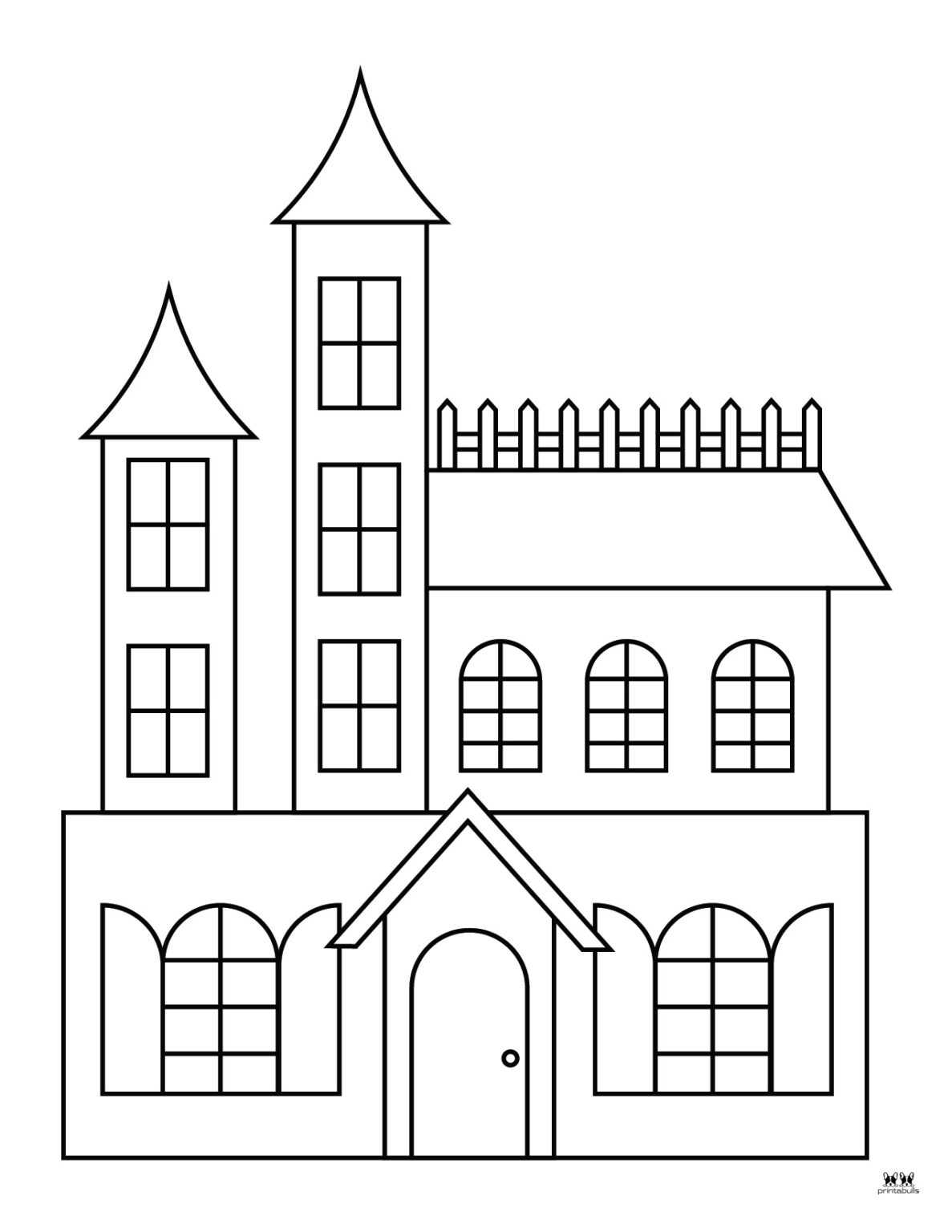 Haunted House Coloring Pages - 25 FREE Pages | Printabulls