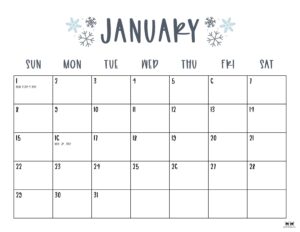 January 2023 Calendars - 50 FREE Printables | Printabulls