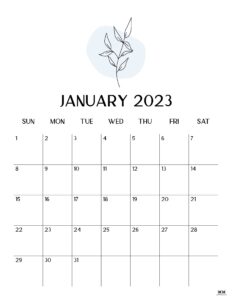 January 2023 Calendars - 50 FREE Printables | Printabulls