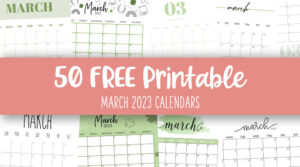 March 2023 Calendars - 50 FREE Printables | Printabulls