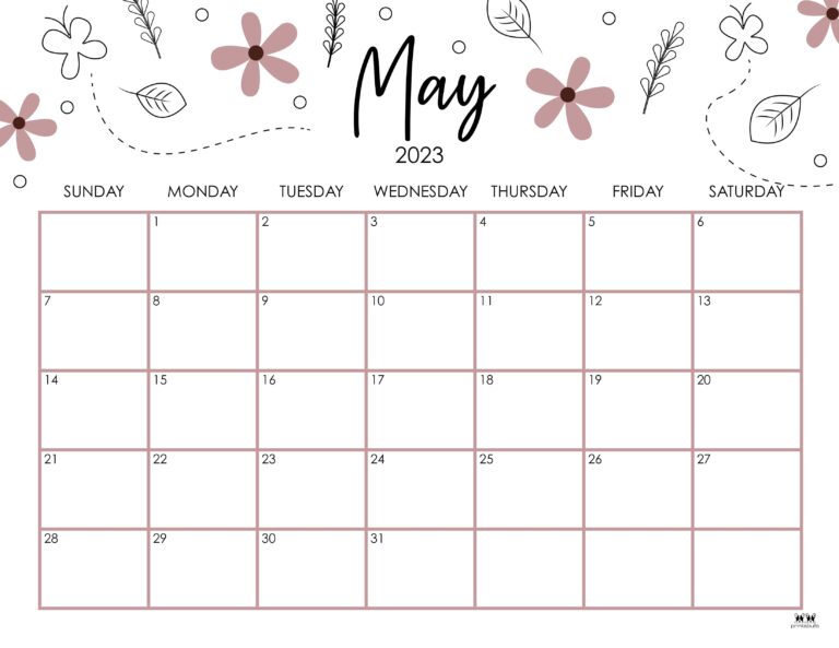 May 2023 Calendars - 50 FREE Printables | Printabulls