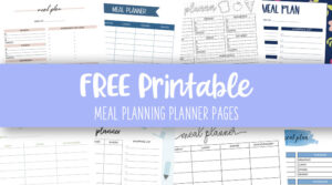 Printable Meal Planning Planner Pages Feature Image 300x167 