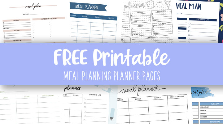 Meal Planning Planner Pages - 2024 Planner Pages