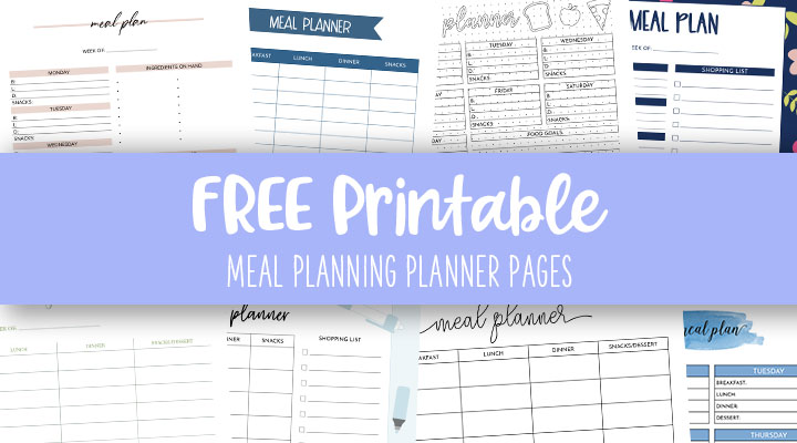 Meal Planning Planner Pages 2025 Planner Pages Printabulls