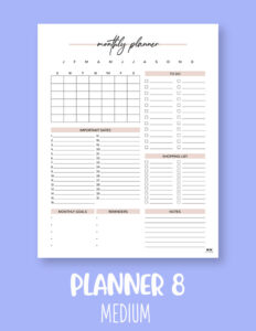 Monthly Planner Pages - FREE 2025 Planner Pages | Printabulls