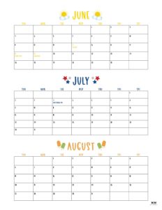 2023 Summer Calendars - 18 FREE Printables | Printabulls