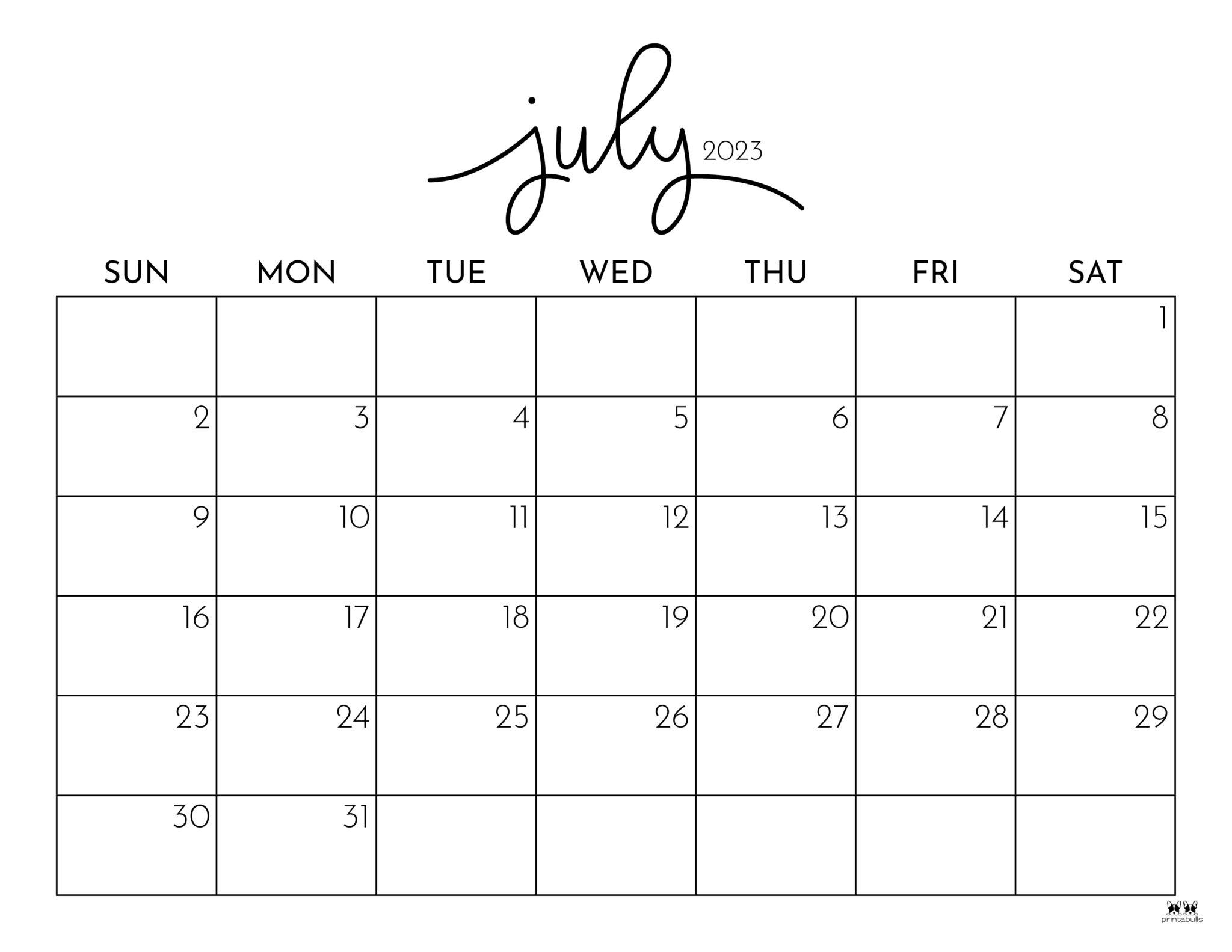 Printable July 2024 Calendar Pdf