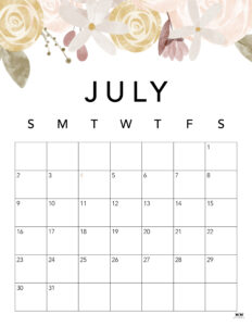 July 2023 Calendars - 50 FREE Printables | Printabulls