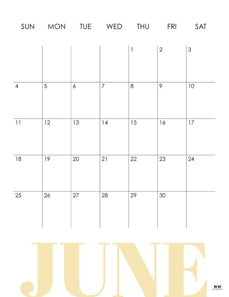 June 2023 Calendars - 50 FREE Printables