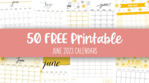 June 2023 Calendars - 50 FREE Printables | Printabulls