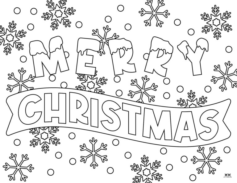 Merry Christmas Coloring Pages - FREE Printables | Printabulls