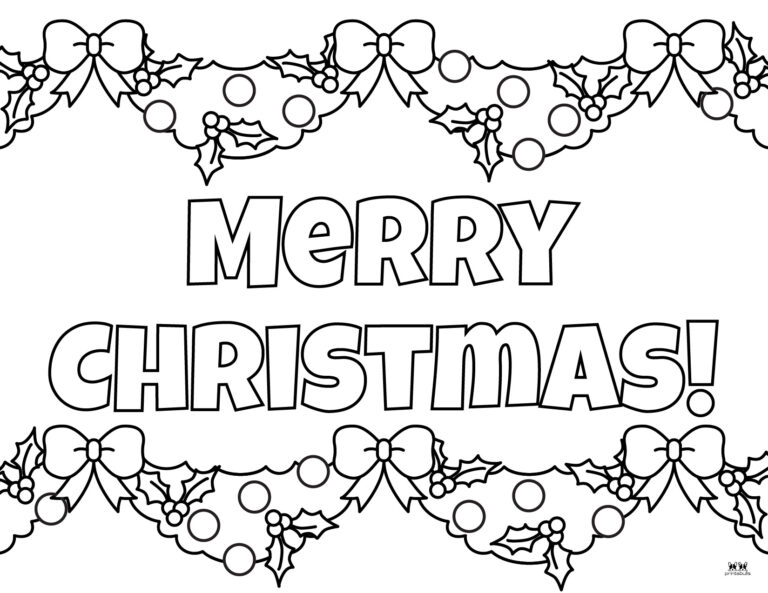 Merry Christmas Coloring Pages - FREE Printables | Printabulls