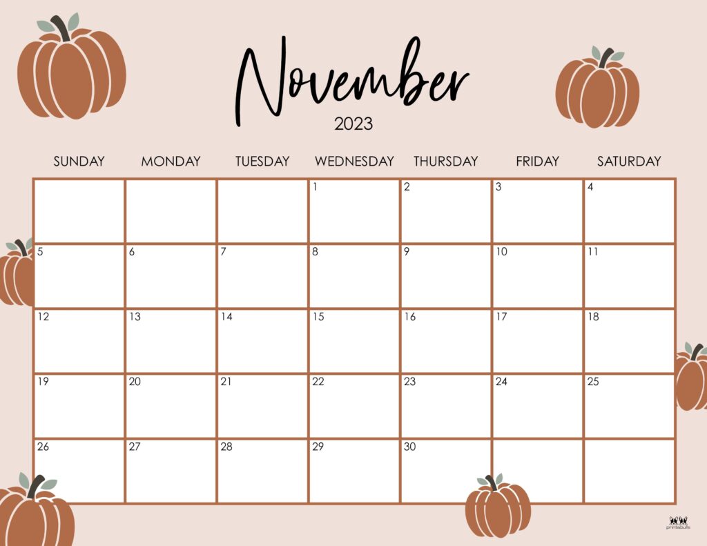 November 2023 Calendars 50 FREE Printables PrintaBulk