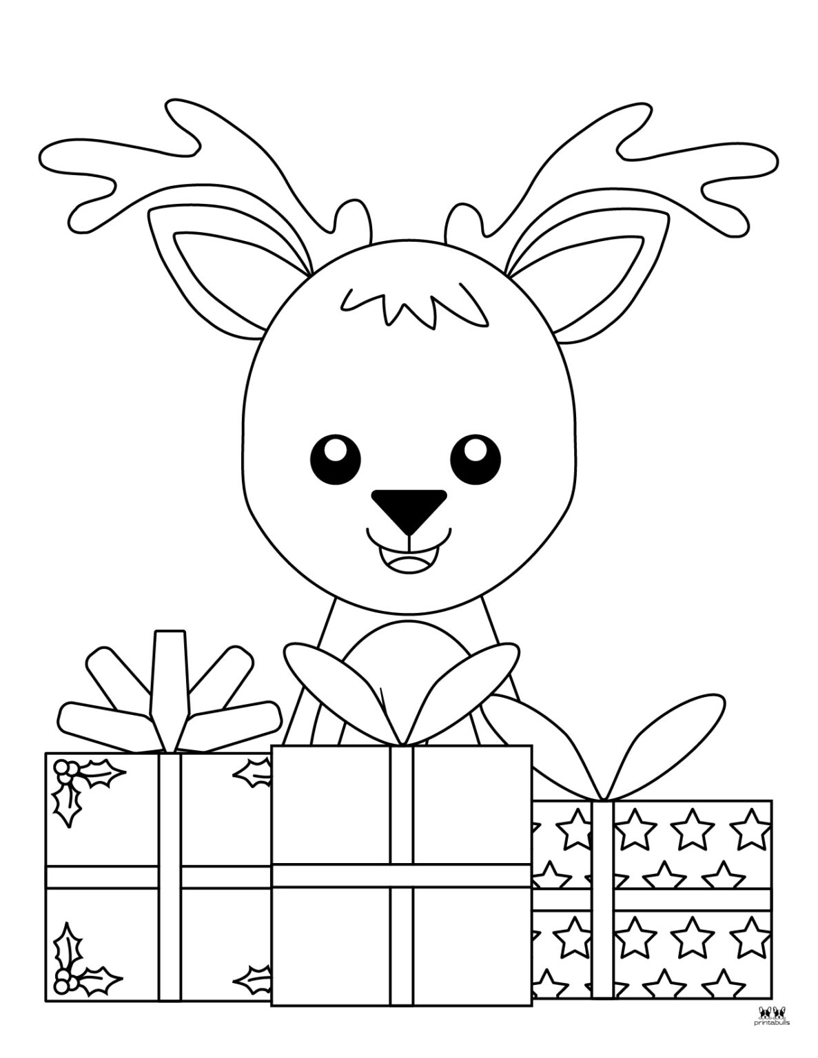 Reindeer Coloring Pages - 30 FREE Printable Pages | Printabulls