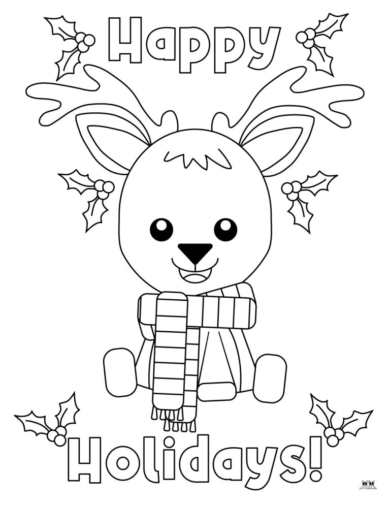 Reindeer Coloring Pages - 30 FREE Printable Pages | Printabulls