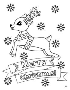 Reindeer Coloring Pages - 30 FREE Printable Pages | Printabulls