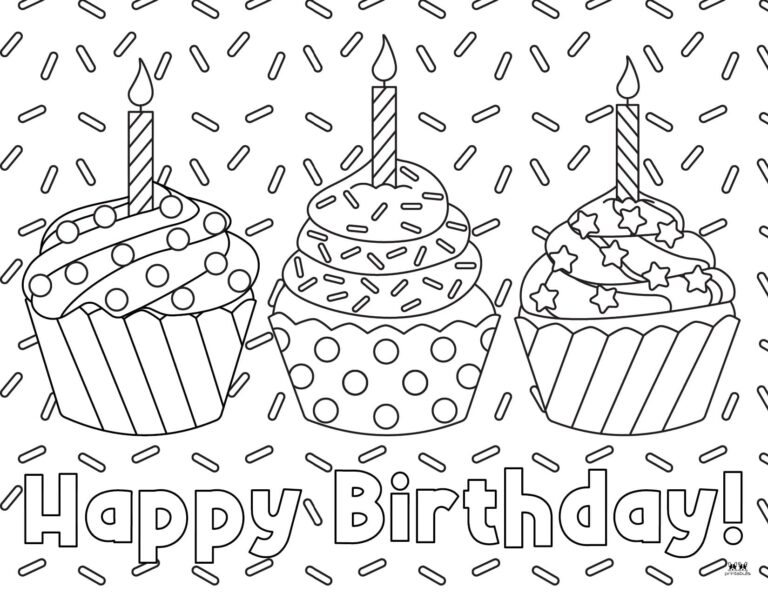 Cupcake Coloring Pages - 25 FREE Printables | Printabulls