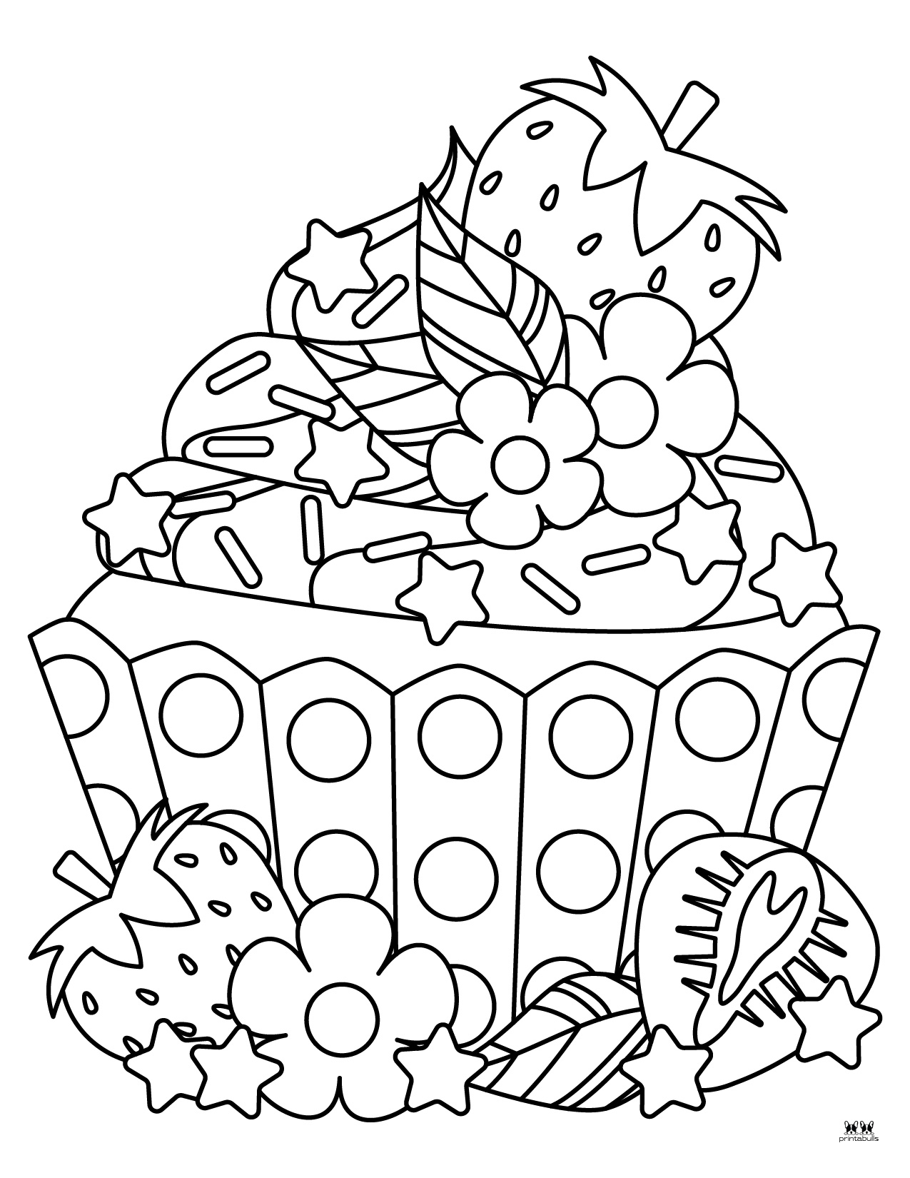 Cupcake Coloring Pages - 25 FREE Printables | Printabulls