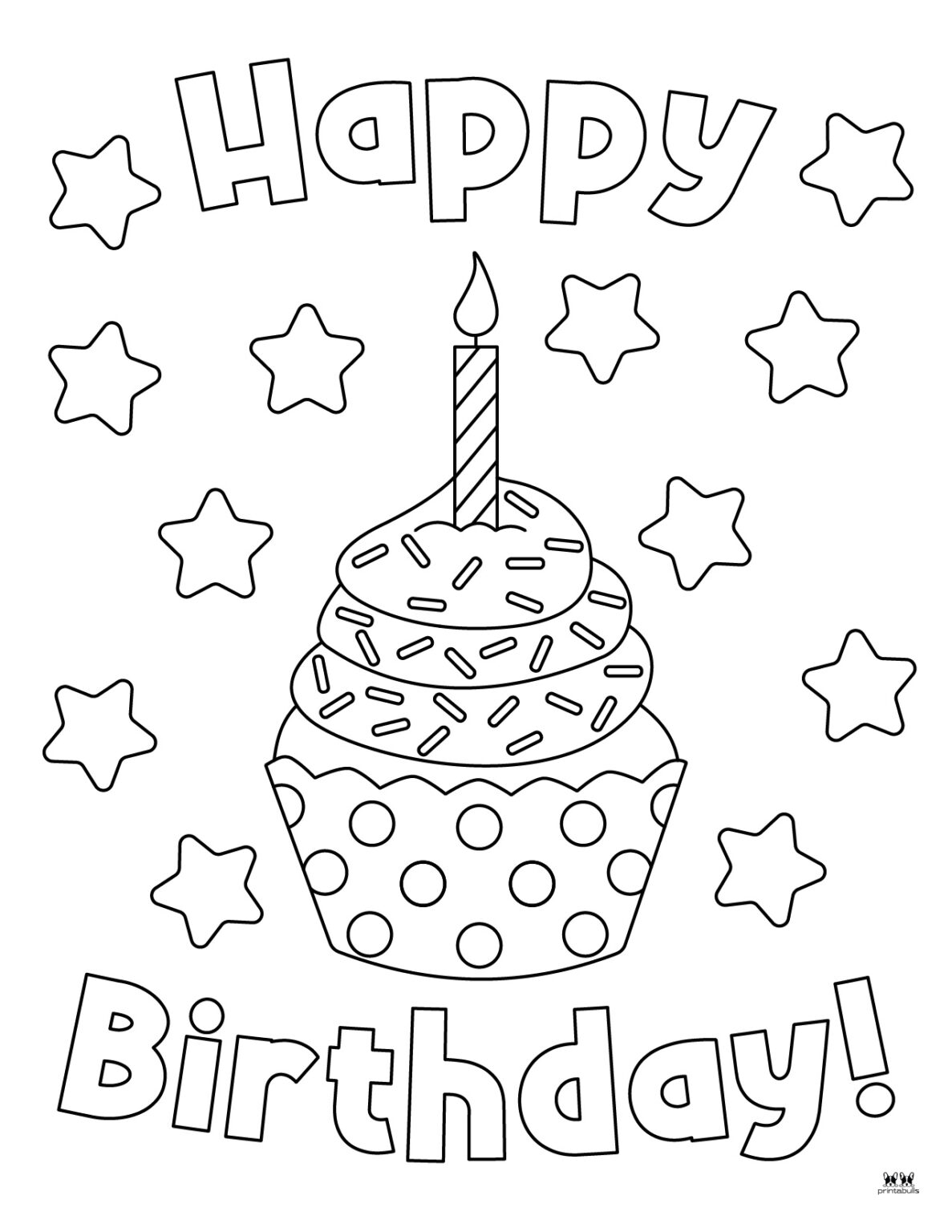 Cupcake Coloring Pages - 25 FREE Printables | Printabulls