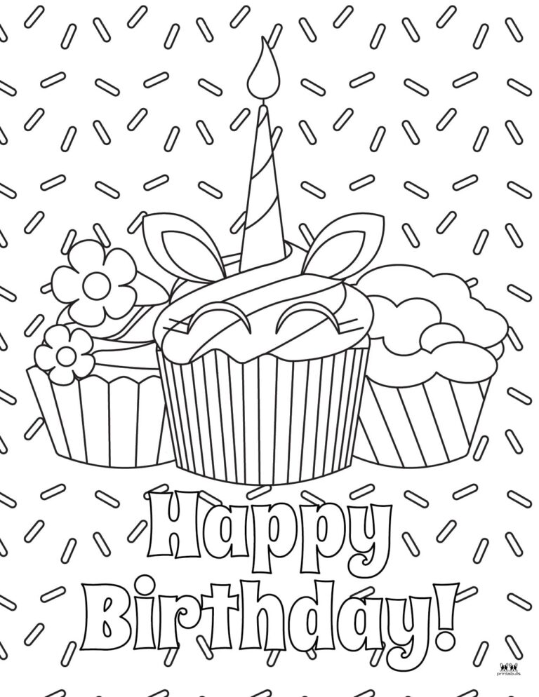 Cupcake Coloring Pages - 25 FREE Printables | Printabulls