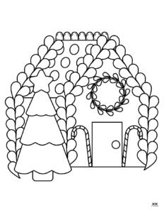 Gingerbread House Coloring Pages - 25 FREE Pages | Printabulls