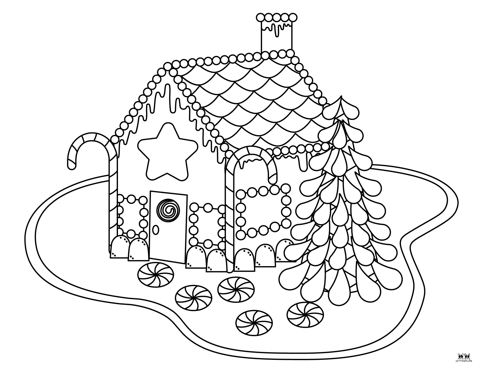 Gingerbread House Coloring Pages - 25 FREE Pages | Printabulls