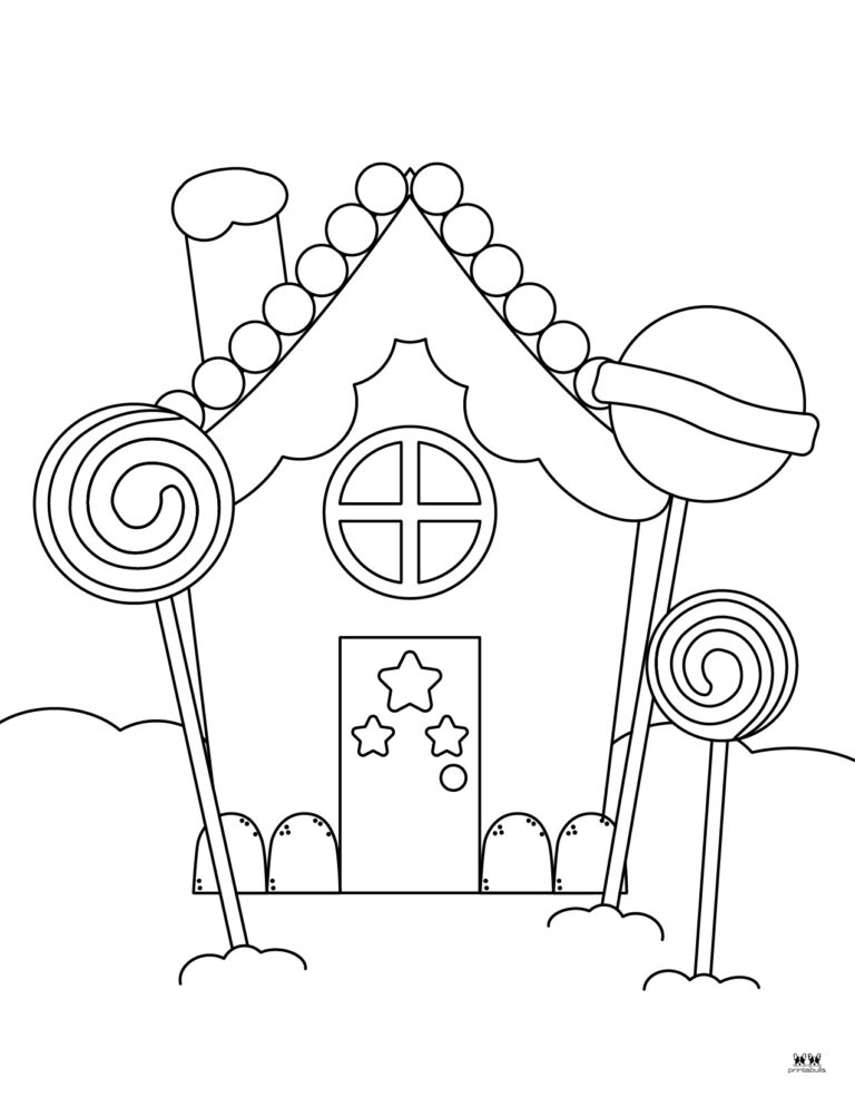 Gingerbread House Coloring Pages - 25 FREE Pages | Printabulls