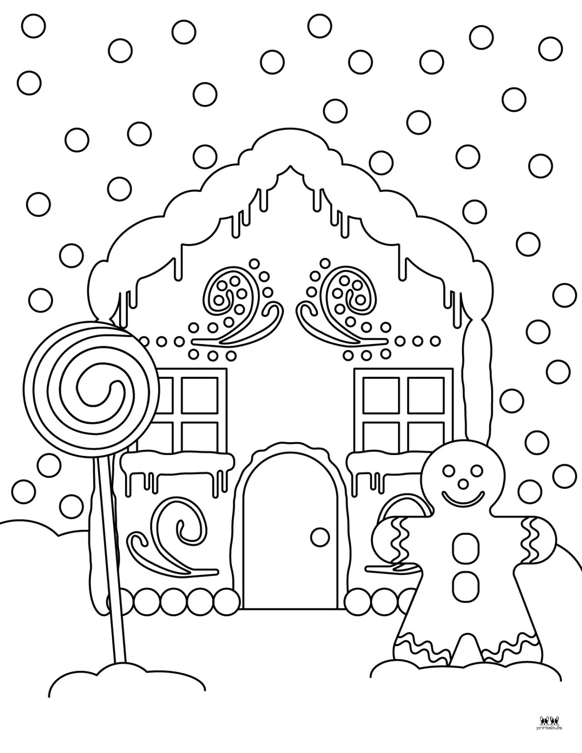 Gingerbread House Coloring Pages 25 FREE Pages Printabulls