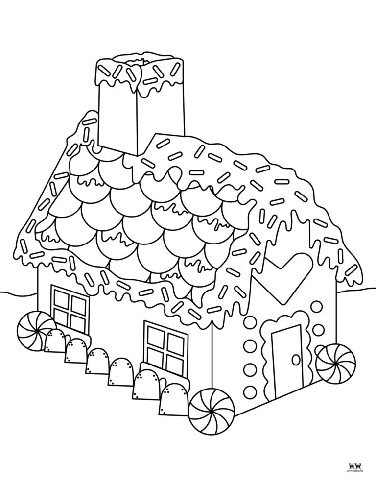 Gingerbread House Coloring Pages - 25 FREE Pages | Printabulls