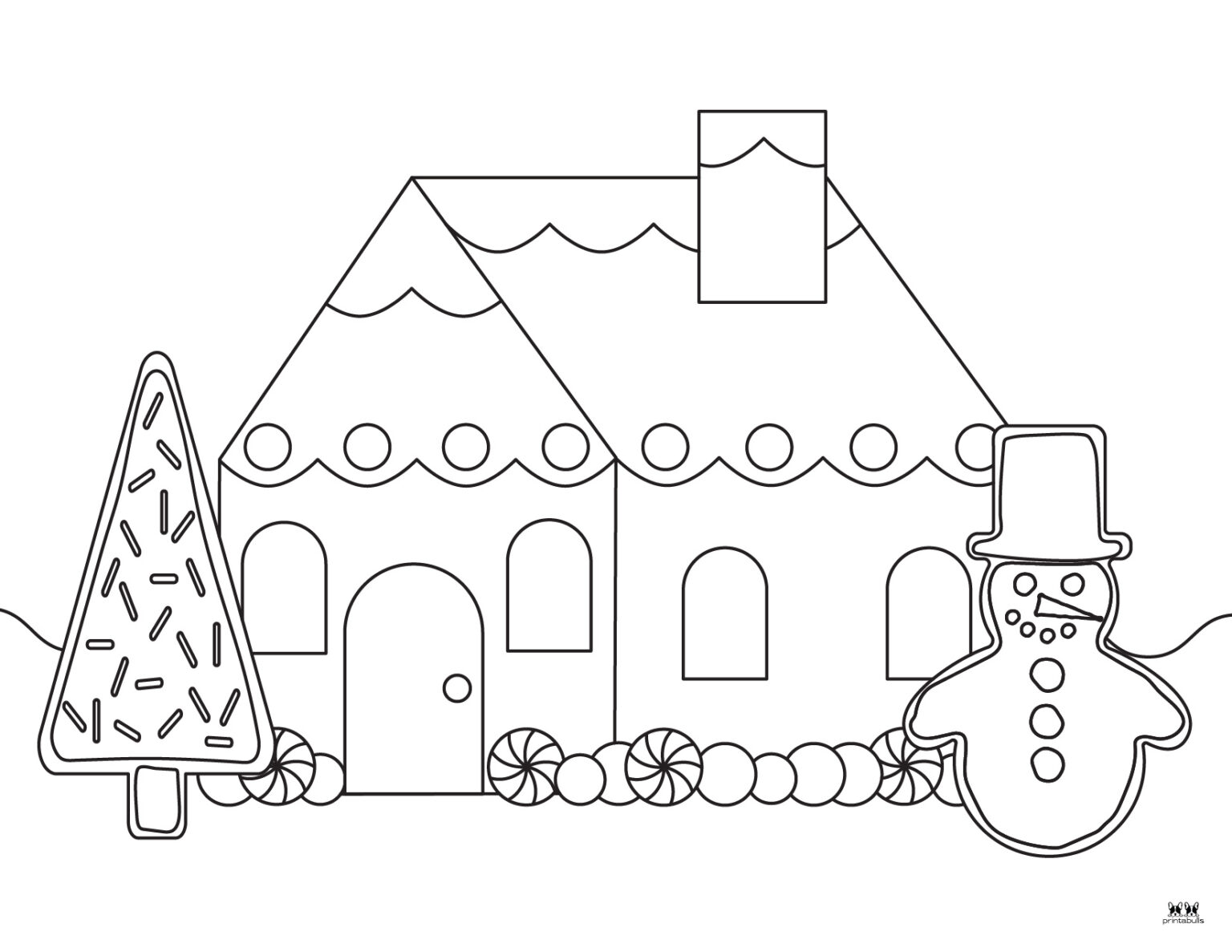 Gingerbread House Coloring Pages - 25 FREE Pages | Printabulls