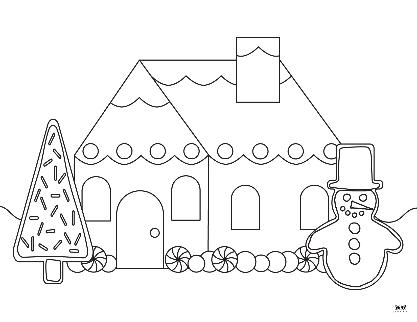 Gingerbread House Coloring Pages - 25 FREE Pages | Printabulls