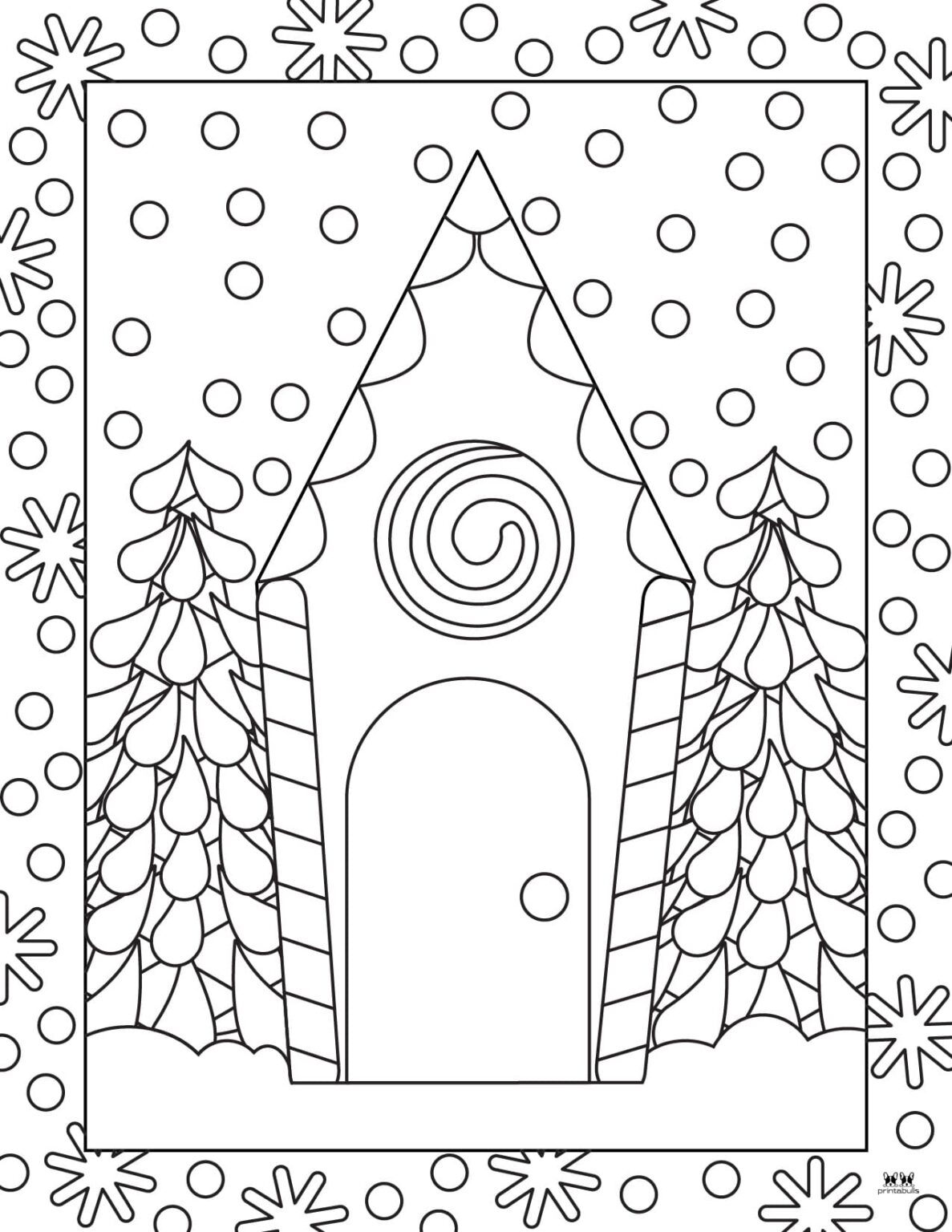 Gingerbread House Coloring Pages - 25 FREE Pages | Printabulls