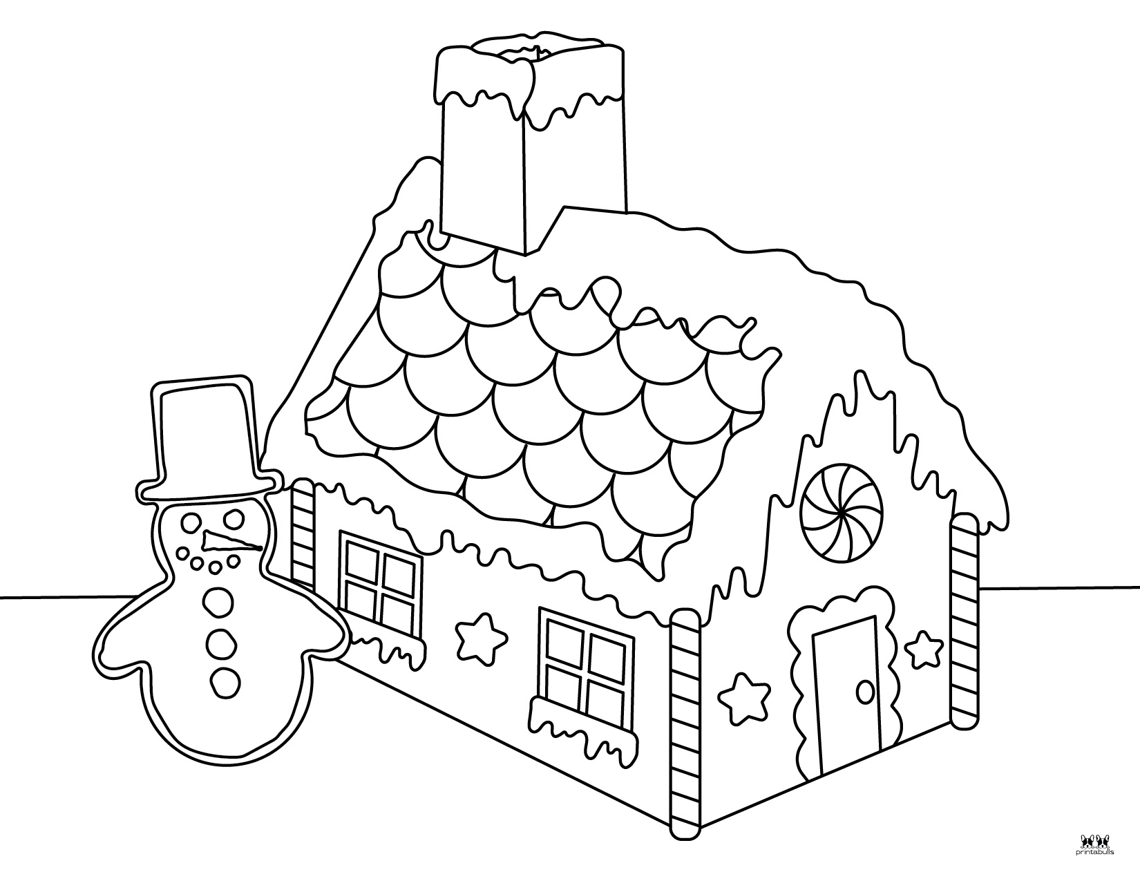 Gingerbread House Coloring Pages - 25 FREE Pages | Printabulls