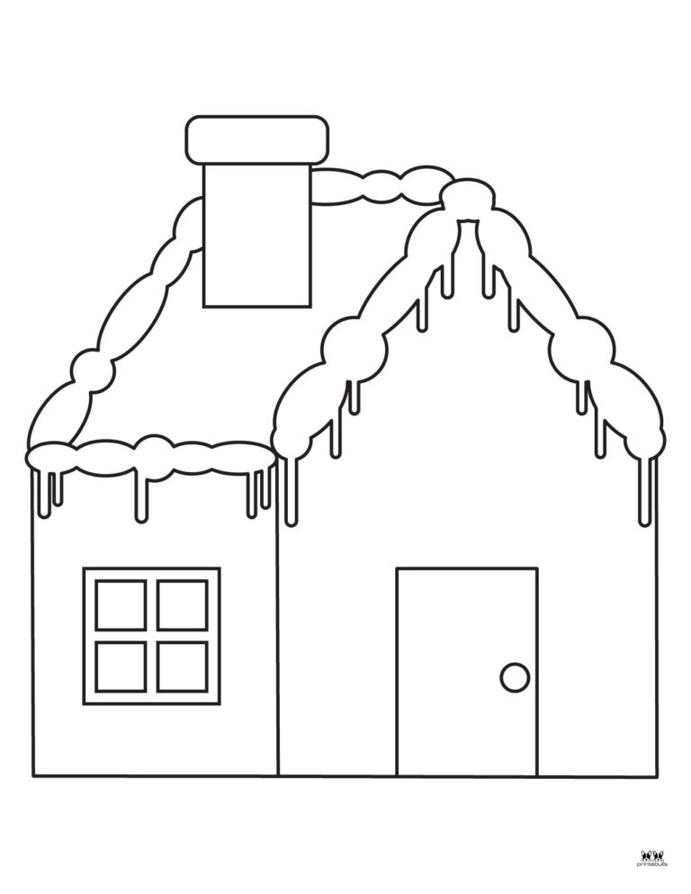 Gingerbread House Coloring Pages - 25 Free Pages 