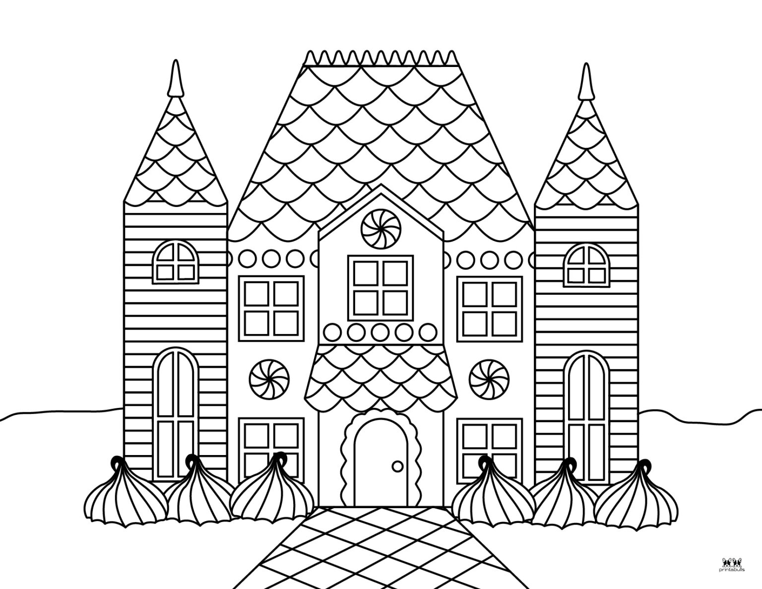 Gingerbread House Coloring Pages - 25 FREE Pages | Printabulls