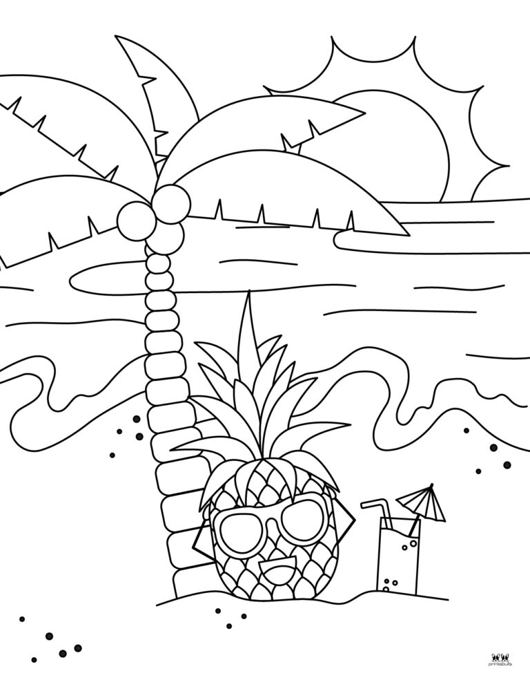 Pineapple Coloring Pages - 25 FREE Pages | Printabulls