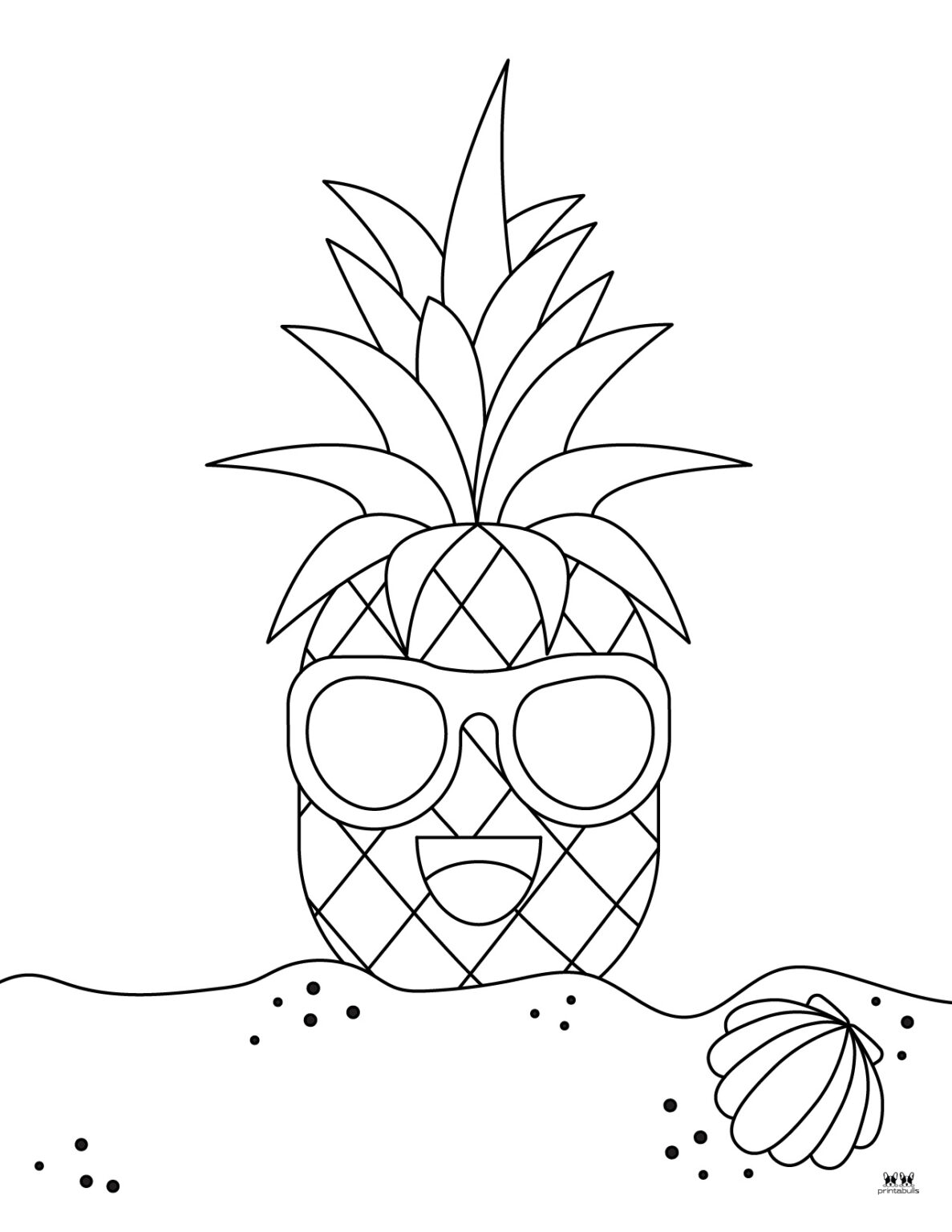 Pineapple Coloring Pages - 25 FREE Pages | Printabulls