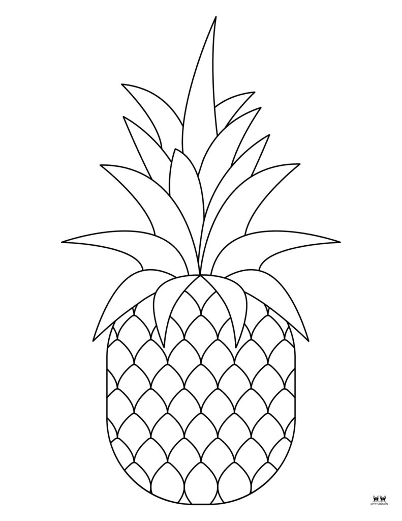 pineapple coloring page for kids