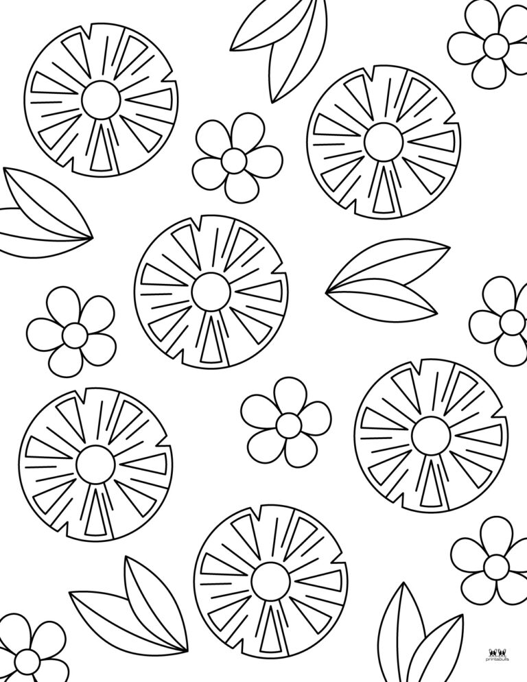 Pineapple Coloring Pages - 25 FREE Pages | Printabulls