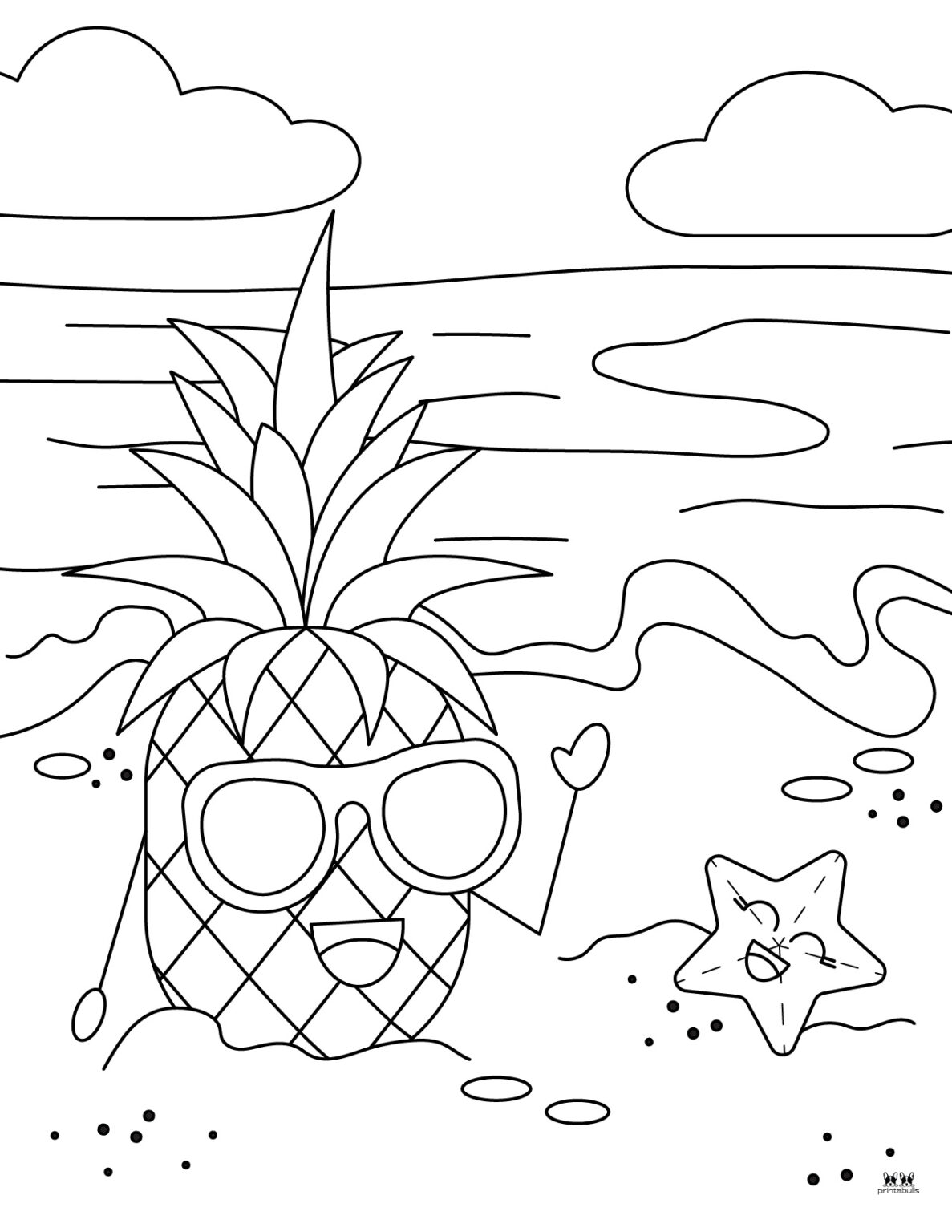 Pineapple Coloring Pages - 25 FREE Pages | Printabulls