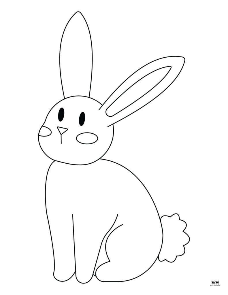 rabbit face coloring page
