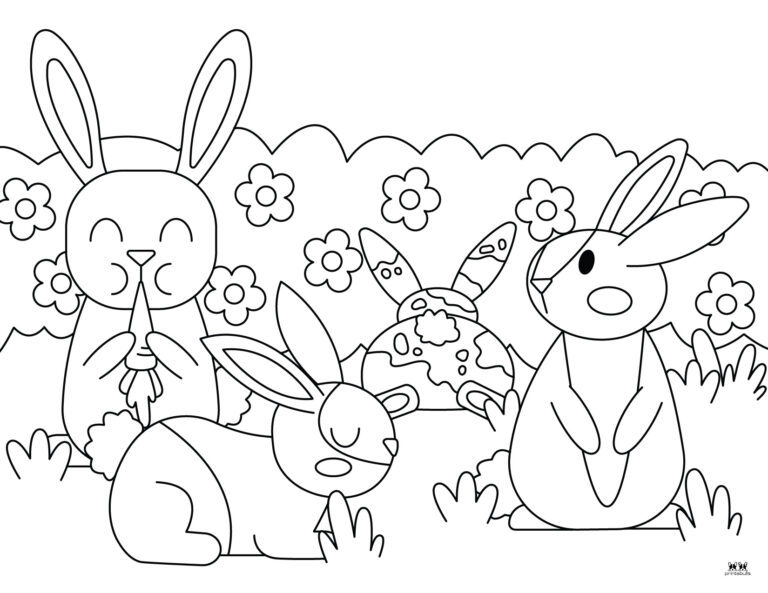 Bunny Coloring Pages - 28 FREE Pages | Printabulls