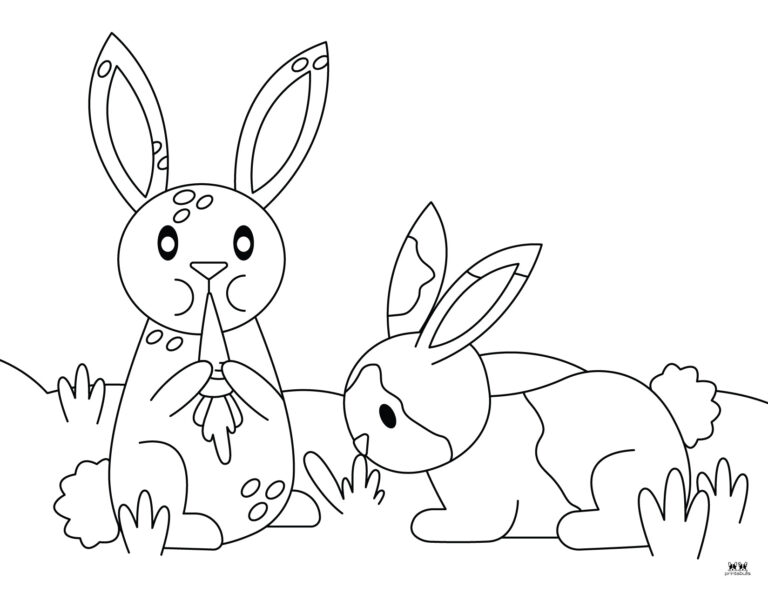 Bunny Coloring Pages - 28 FREE Pages | Printabulls